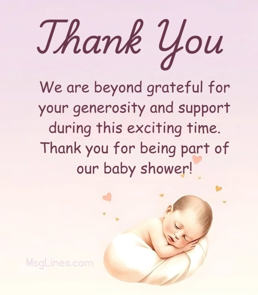 Thank You Card Messages for Baby Shower