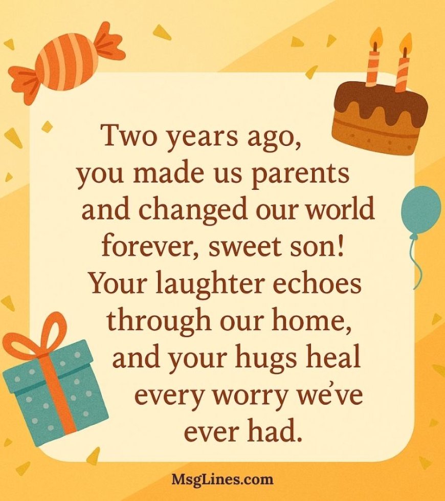 2nd Birthday Wishes for Son