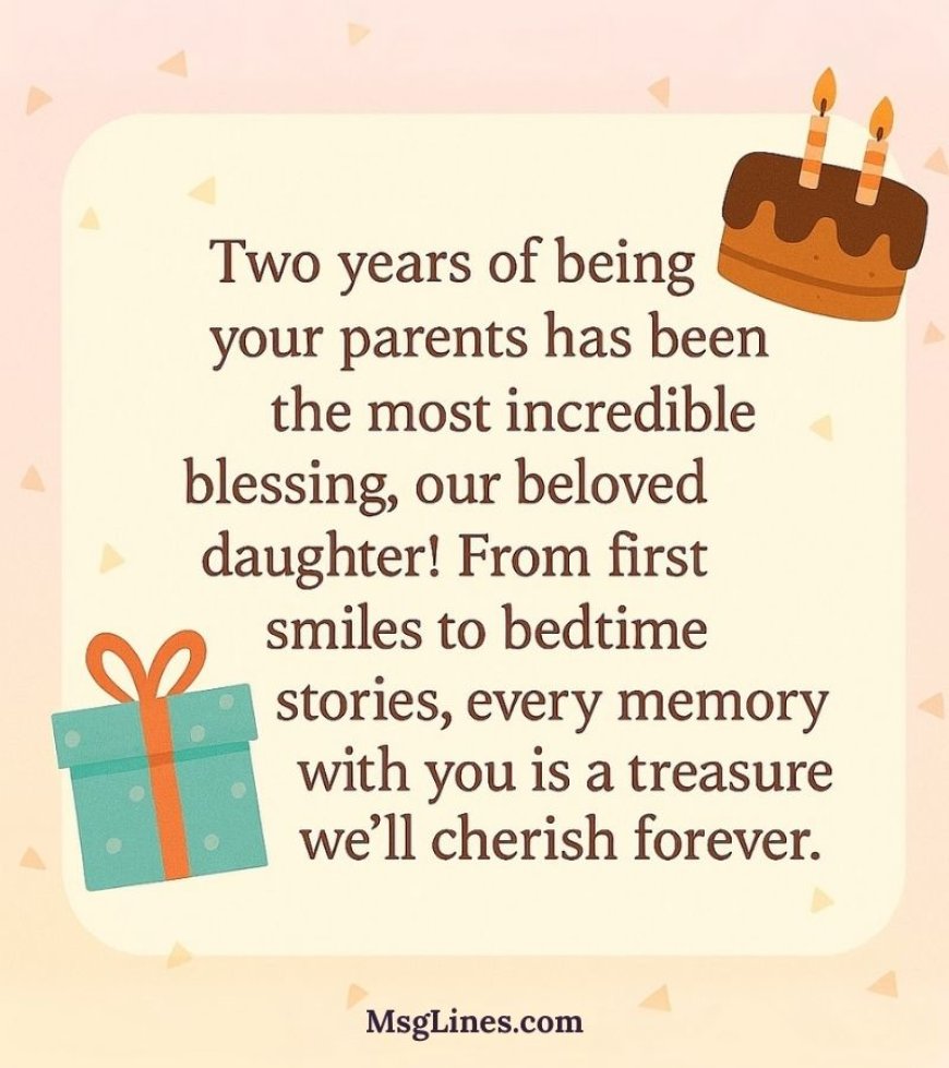 2nd Birthday Wishes & Messages for For Daughter