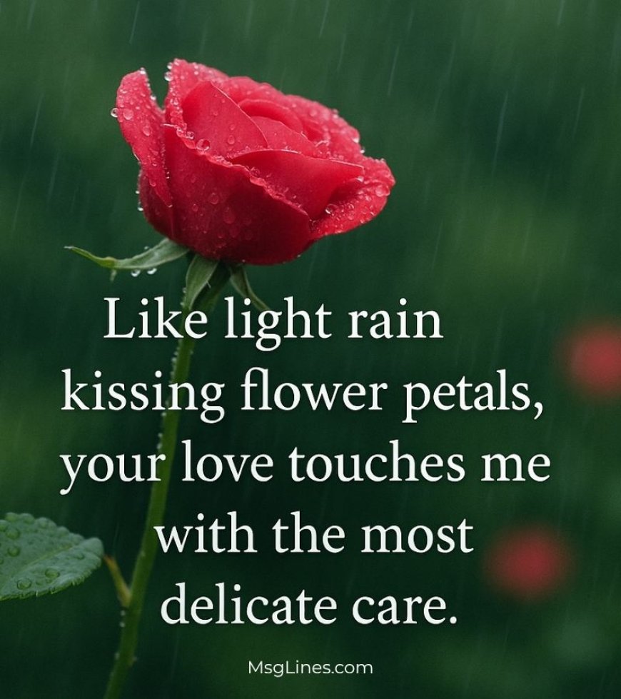 Rain love quotes - Romantic rain captions