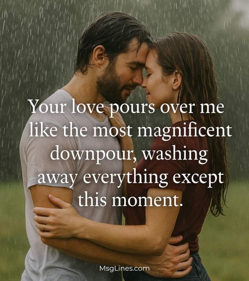 Rain love quotes - Romantic rain captions