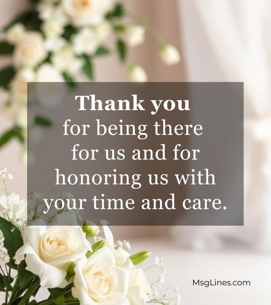 Funeral thank you messages from family