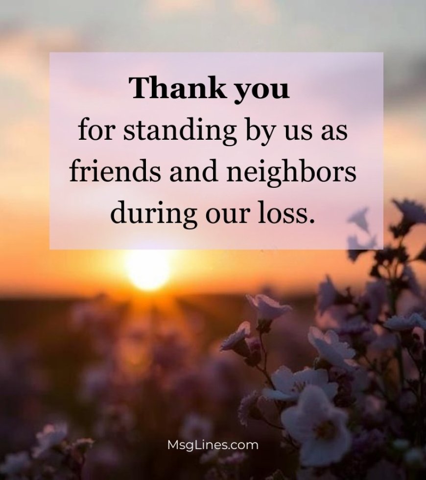 Funeral thank you messages from family