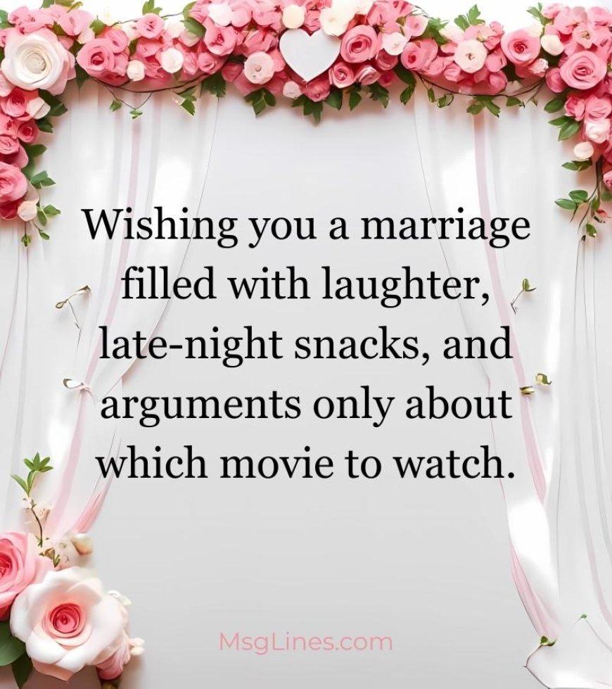 Funny and Lighthearted Wedding Messages